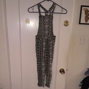 Xhilaration | Black and White Overalls